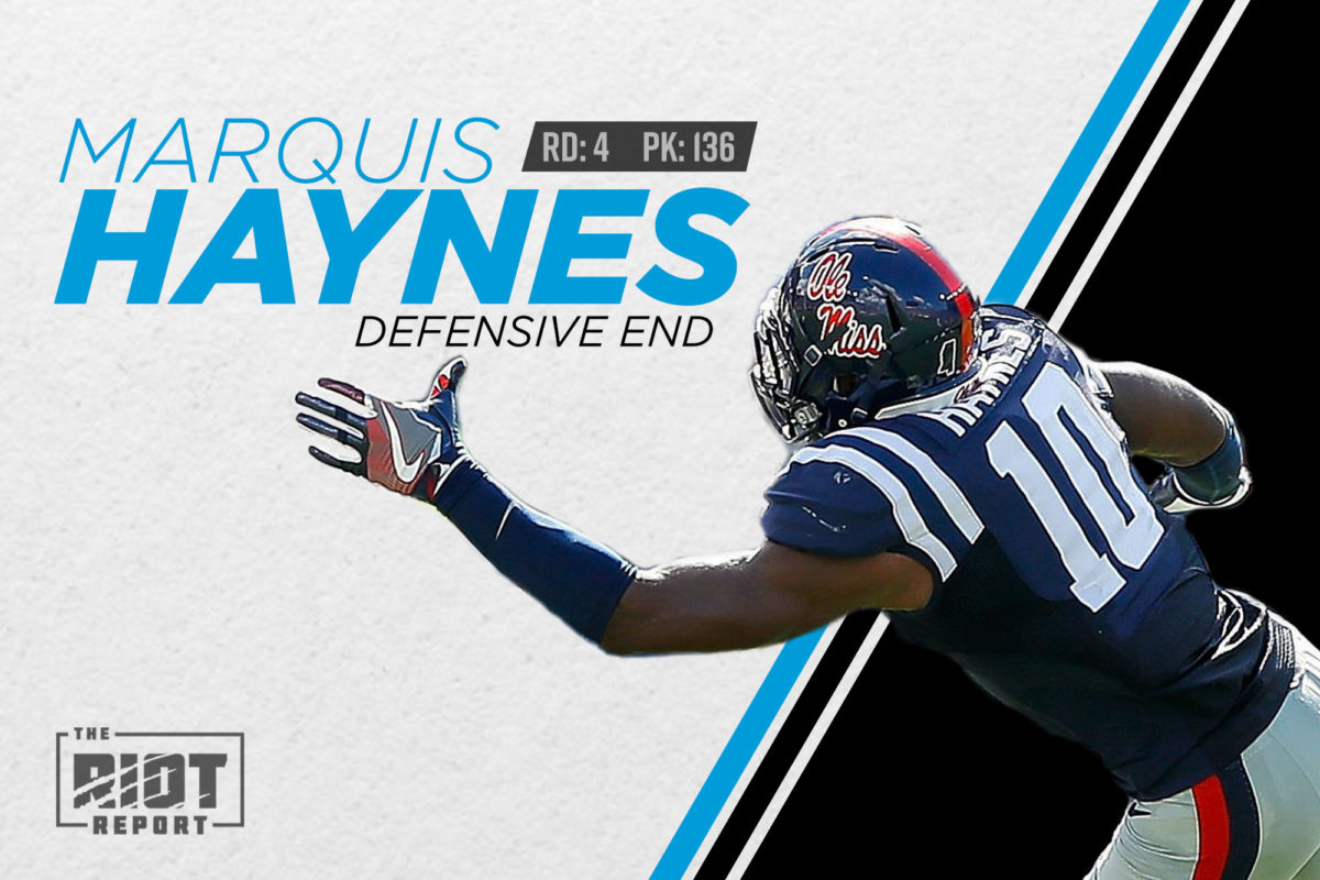 Panthers Add Another Fourth Rounder Via Trade; Draft Defensive End Marquis Haynes
