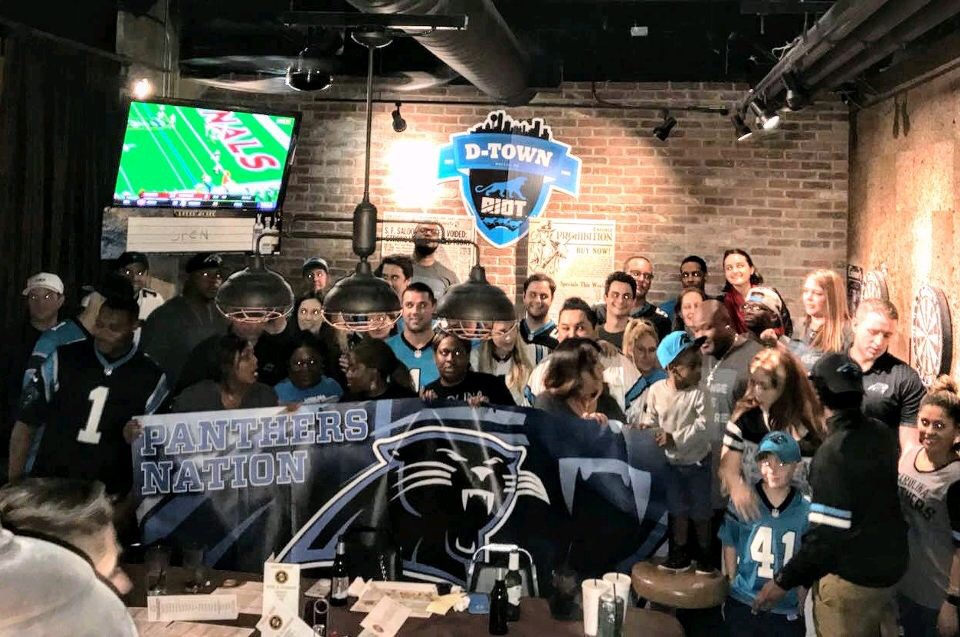 Roaring Riot cheers for Carolina Panthers in Charlotte, worldwide