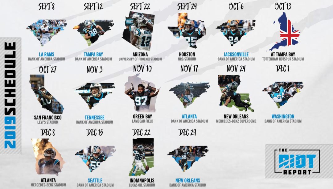 Panthers 2019 Schedule Is Set | The Riot Report