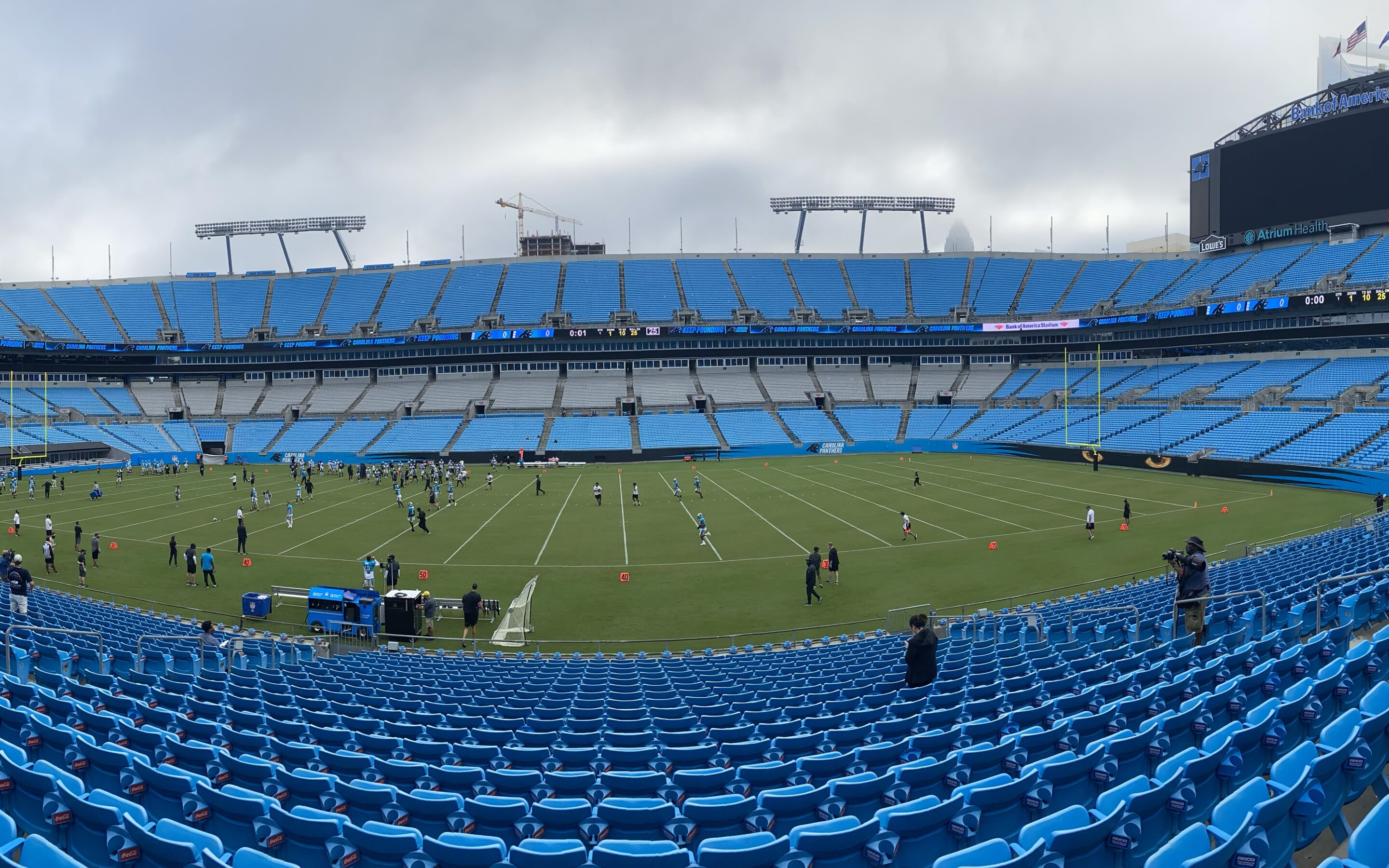 Dispatches From Panthers Training Camp: A Scrimmage In The Stadium