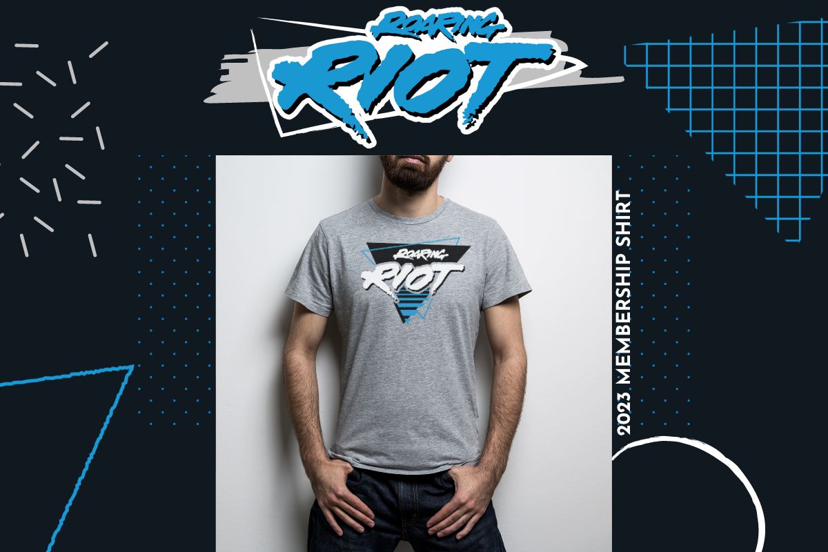 Your 2023 Roaring Riot Membership Shirt: What’s Old Is New Again